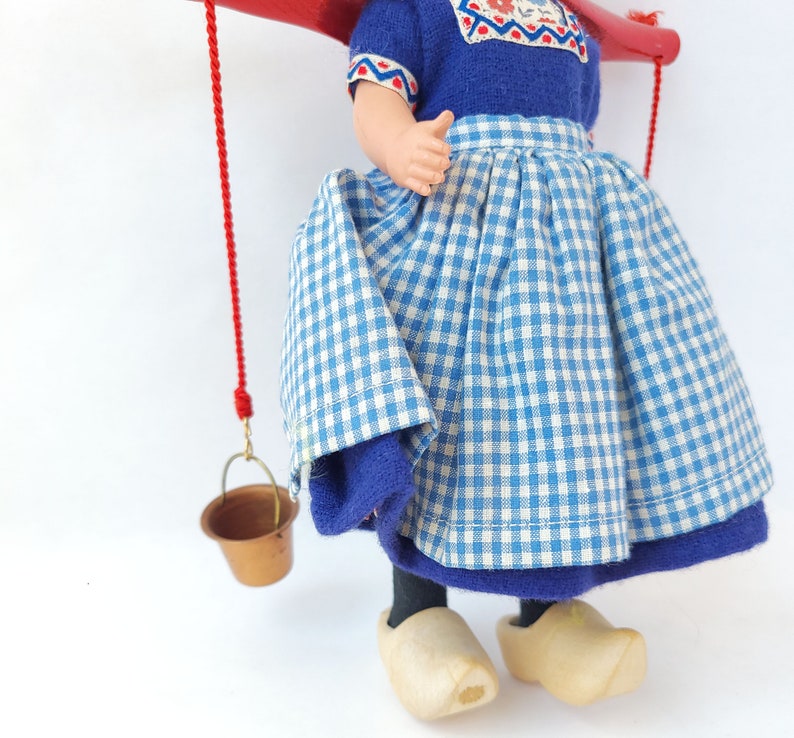 Vintage Dutch Girl Milkmaid Doll by Dovina Dolls Vintage Dutch Doll / Vintage Doll / Milkmaid Doll / Kitschy Doll / Kitschy Cute image 5