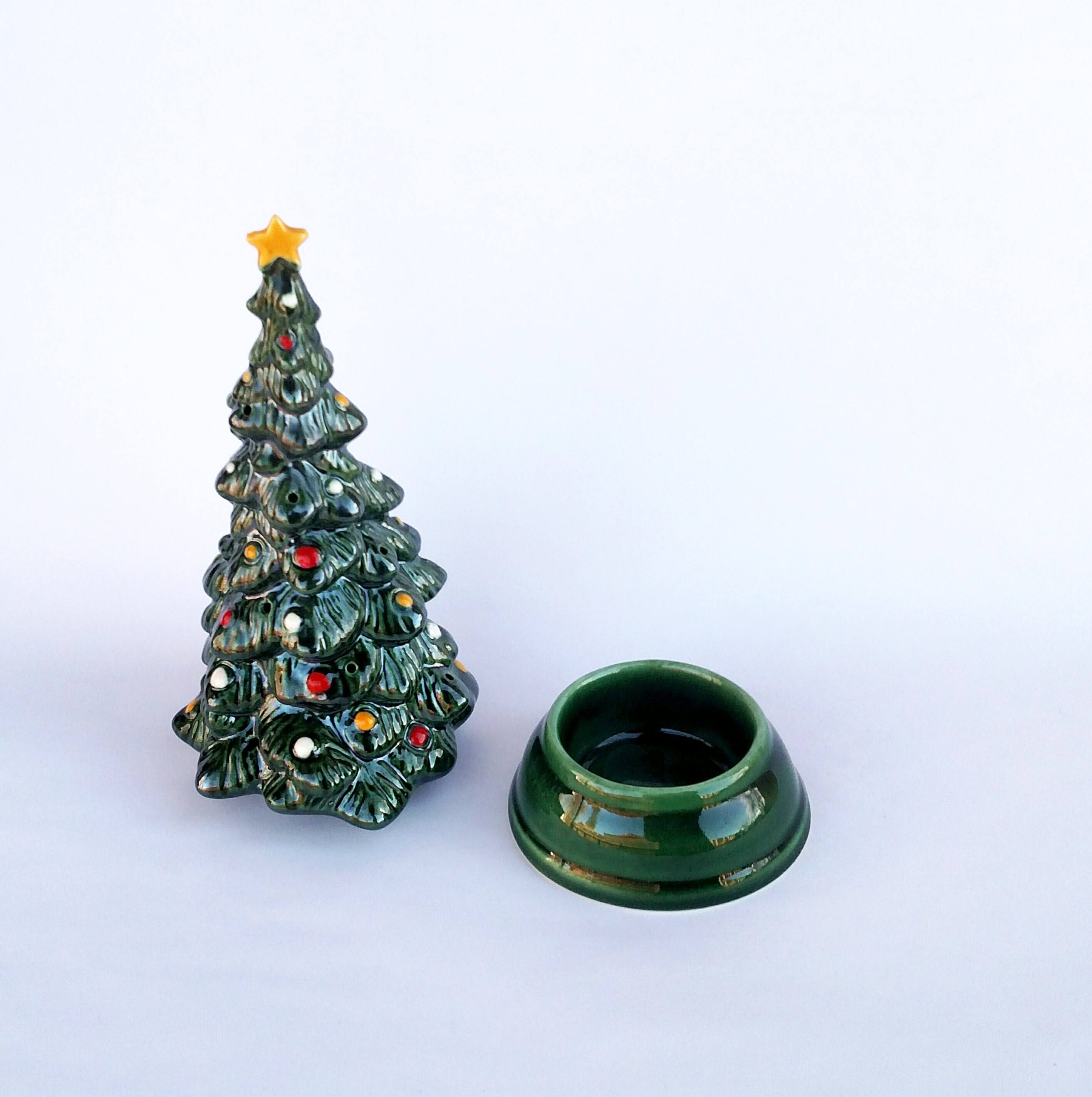 Vintage 1970's Avon Christmas Tree Hostess Set in Original Box Tree