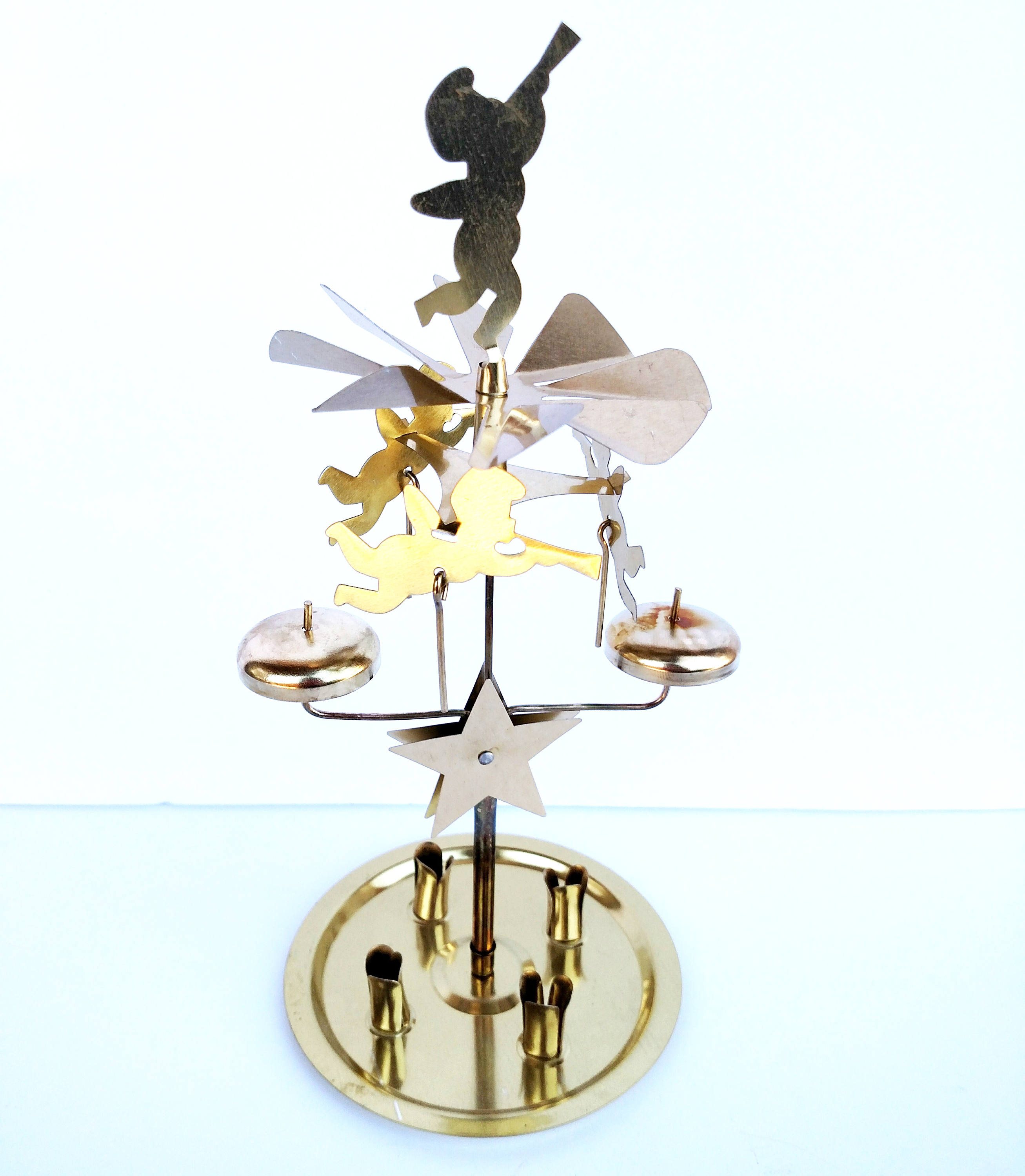 Vintage 1960's Angel Candle Chime Set Swedish Tradition