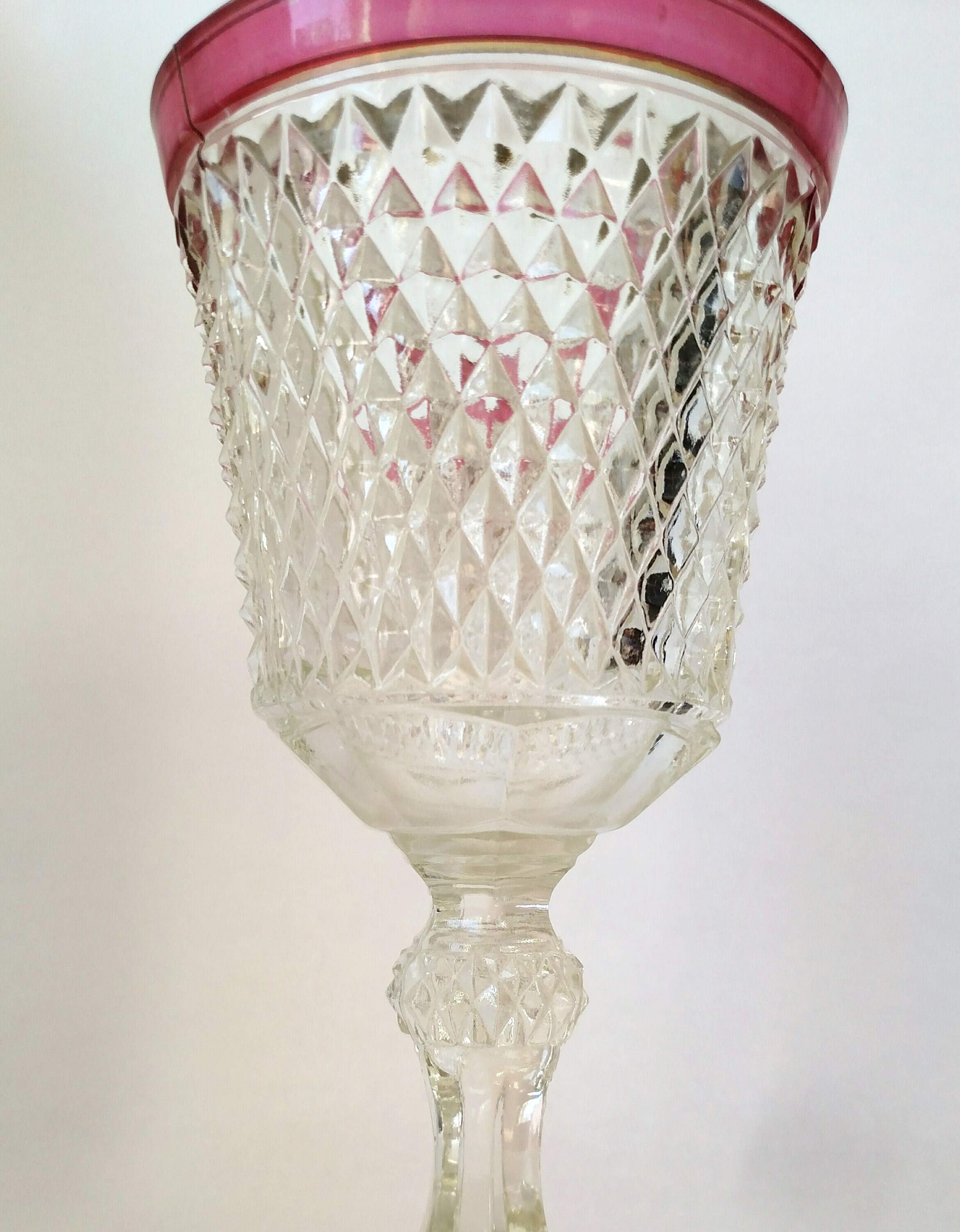 Vintage Giant Goblet Vase /Candle Holder in Clear Hobnail Etsy