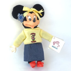 Peluche Minnie Mouse alla moda vintage degli anni '80 8413 di Applause Peluche anni Ottanta / Disney vintage / Giocattolo anni Ottanta immagine 1