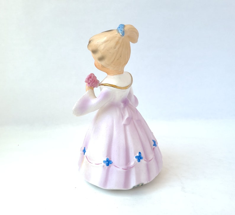 Vintage Schmid Bros Birthday Girl Musical Figurine in Purple Vintage Figurine / Kitschy Cute / Vintage Birthday / Vintage Kitsch image 4