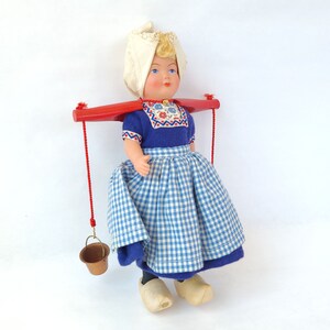 Vintage Dutch Girl Milkmaid Doll by Dovina Dolls Vintage Dutch Doll / Vintage Doll / Milkmaid Doll / Kitschy Doll / Kitschy Cute image 4