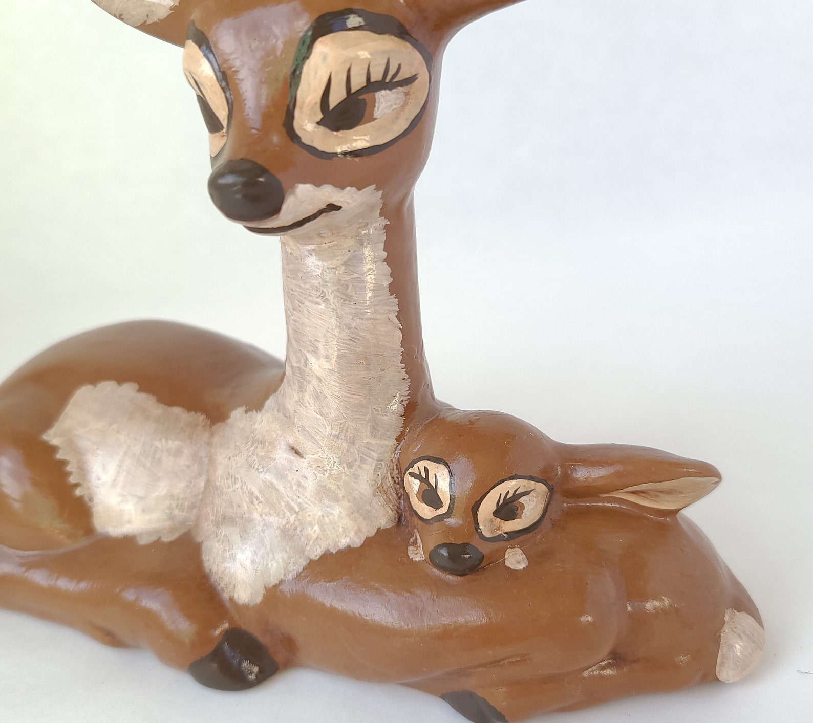 Vintage Mommy and Baby Deer Figurine Etsy