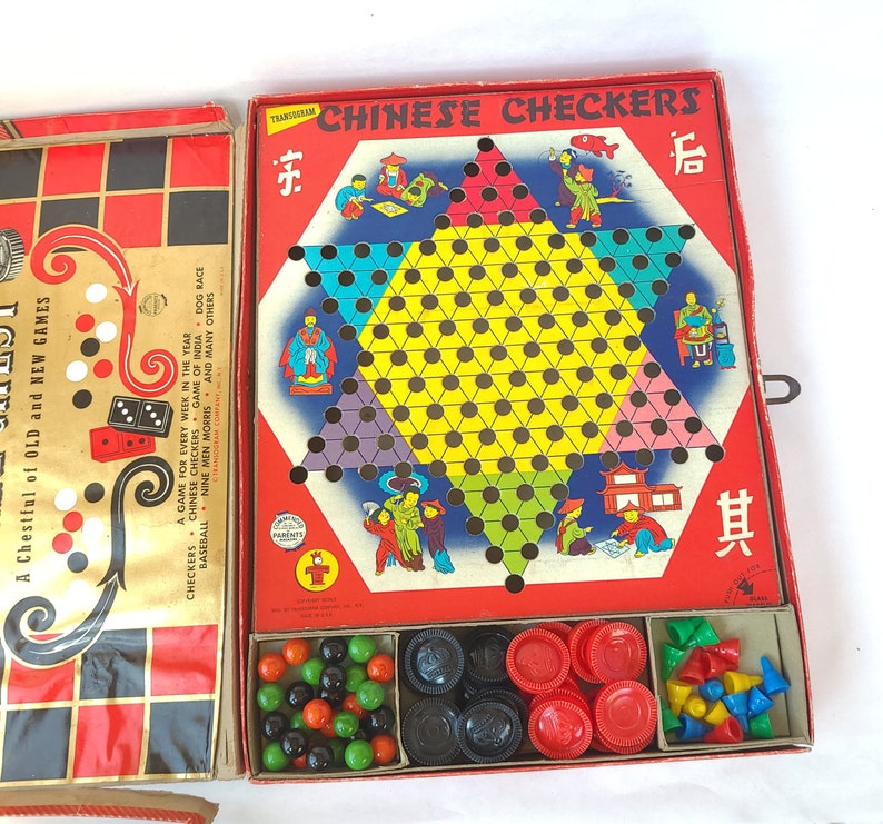 Vintage 1950's 52 Variety Game Chest by Transogram Company Vintage Game Set / Vintage Board Game / Vintage Toy image 6