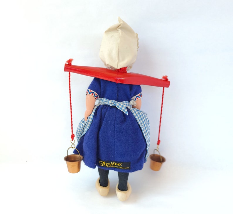 Vintage Dutch Girl Milkmaid Doll by Dovina Dolls Vintage Dutch Doll / Vintage Doll / Milkmaid Doll / Kitschy Doll / Kitschy Cute image 7