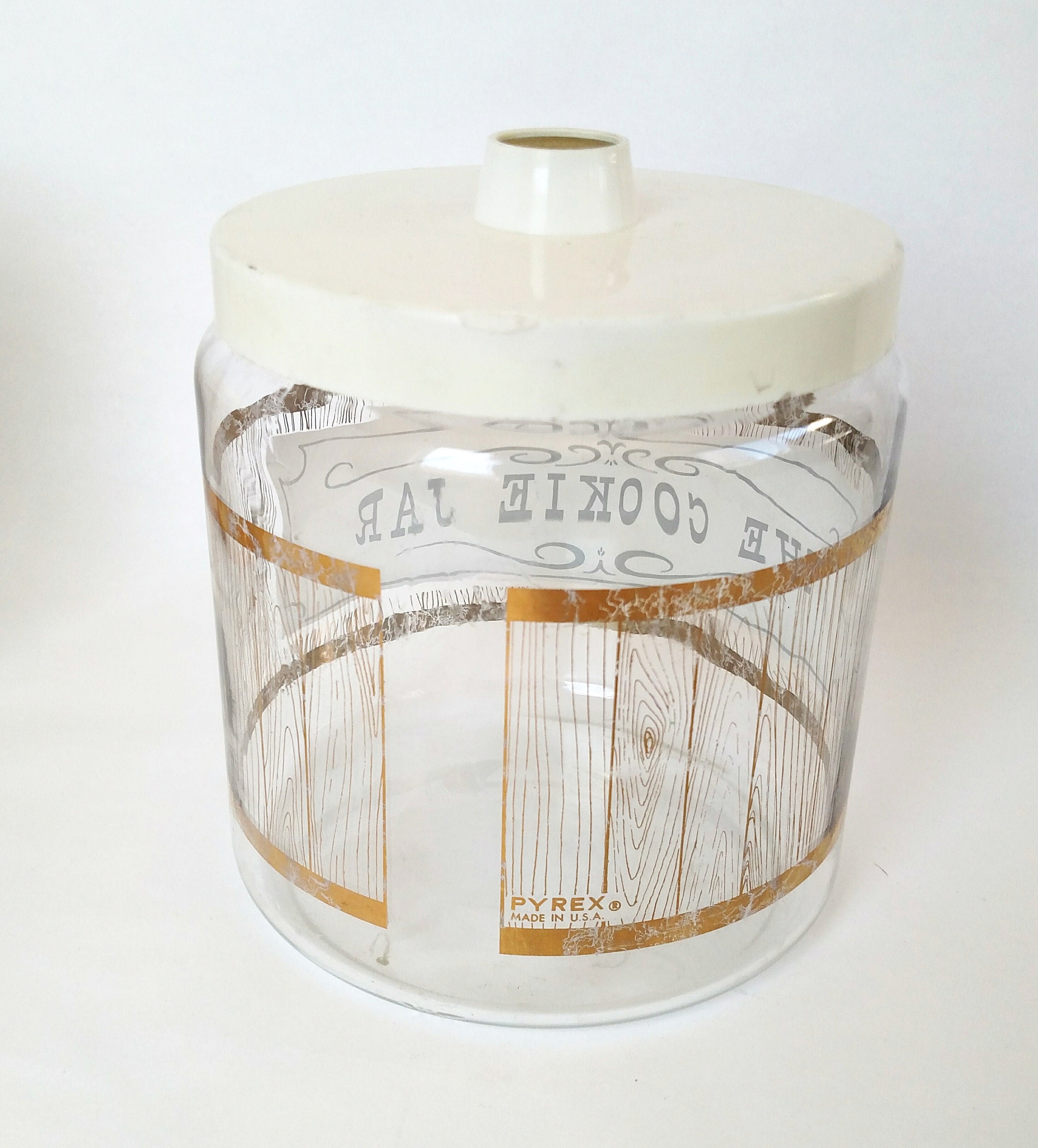 Vintage Pyrex Cookie Jar and Cracker Barrel