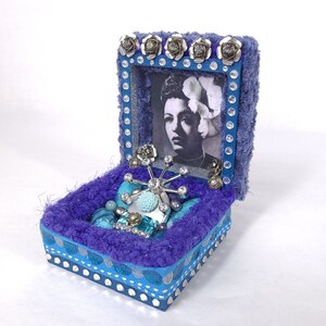 Billie Holiday Altar Shrine Box One of A Kind / Mixed Media Assemblage / Altar Box / Lady Sings The Blues image 7