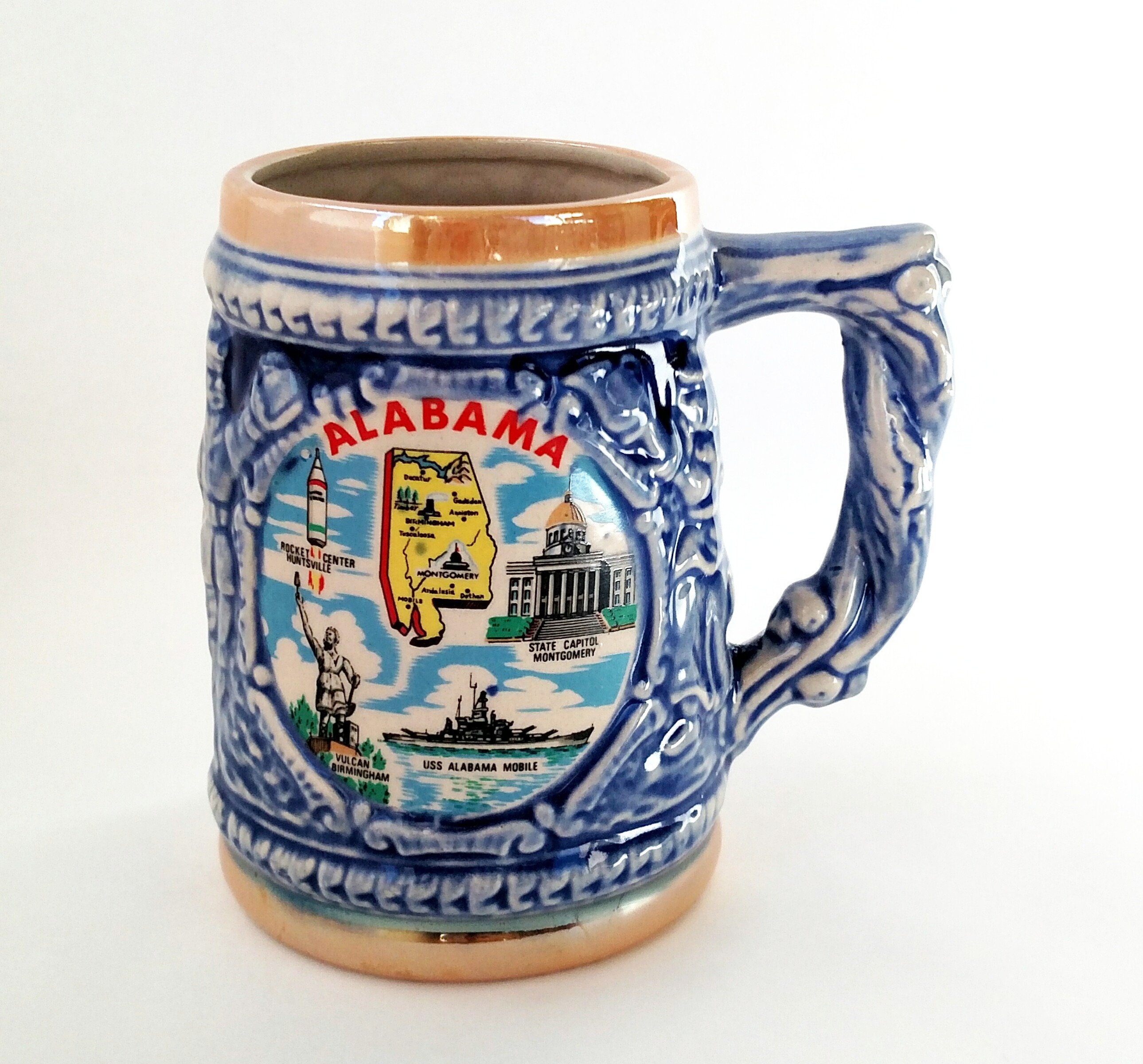 Vintage Alabama Souvenir Ceramic Beer Stein