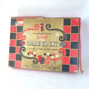 Vintage 1950's 52 Variety Game Chest by Transogram Company Vintage Game Set / Vintage Board Game / Vintage Toy image 2