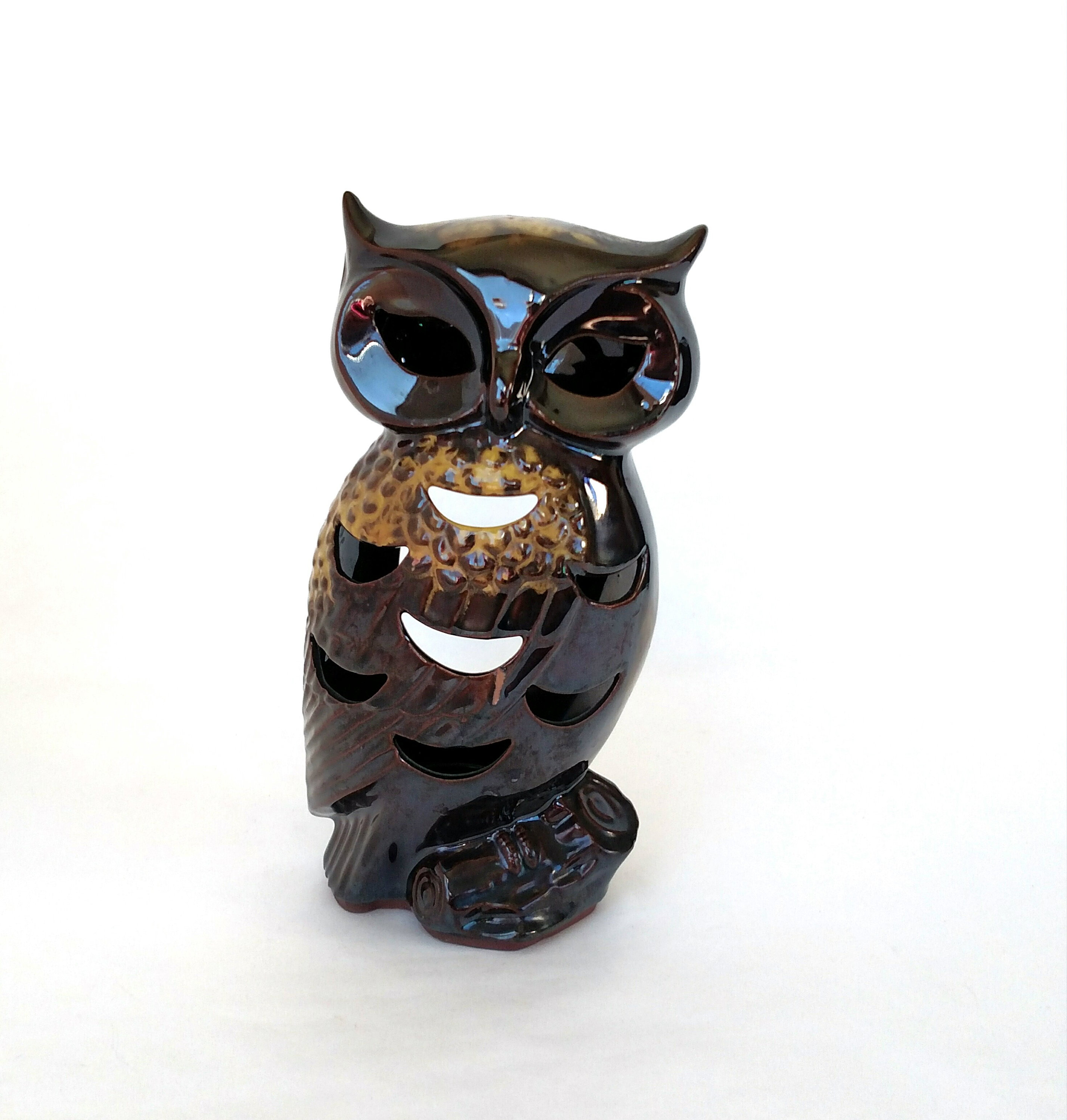 Vintage Ceramic Owl Candle Holder made in Japan by Criterion International