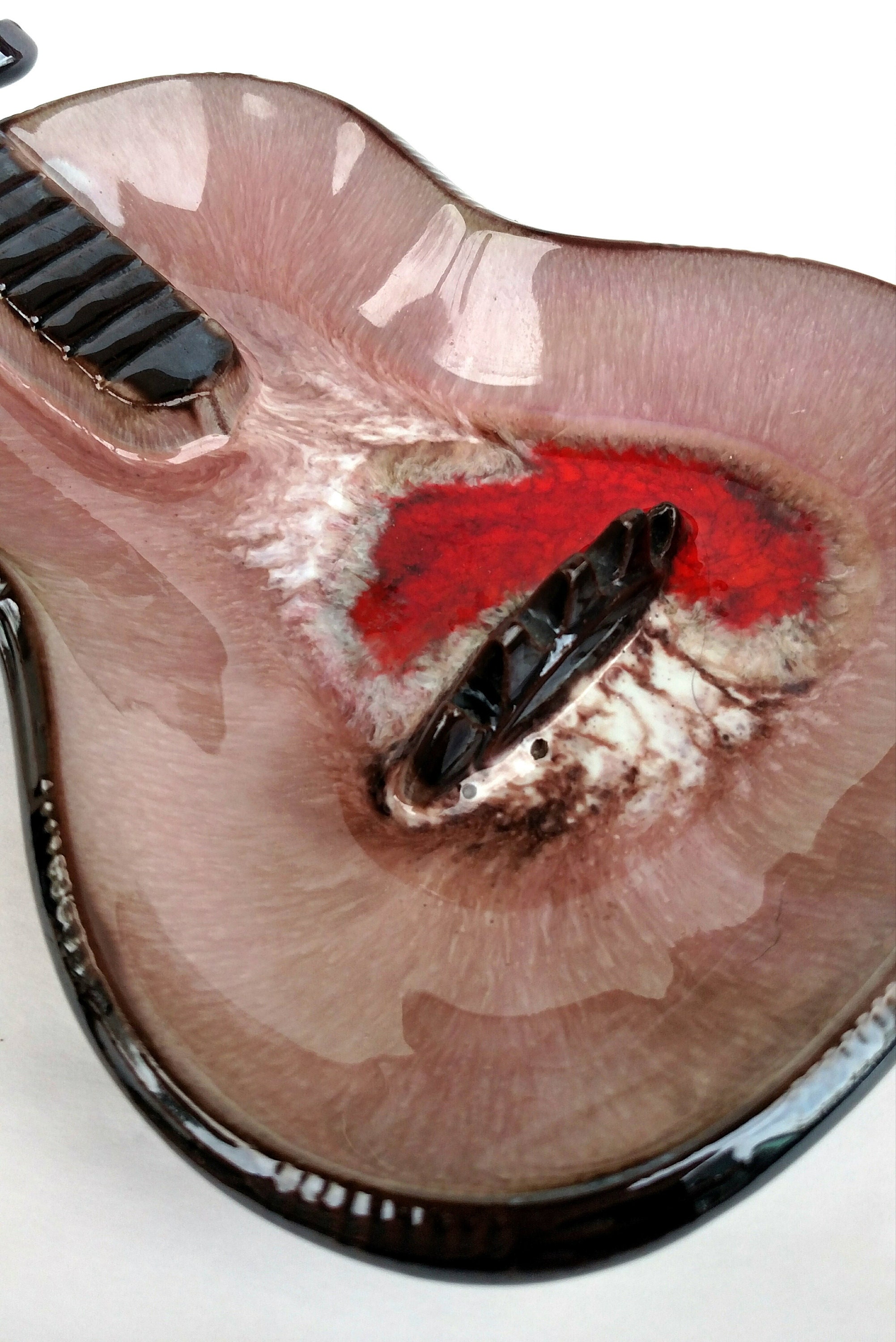 Vintage Ceramic Guitar Ashtray