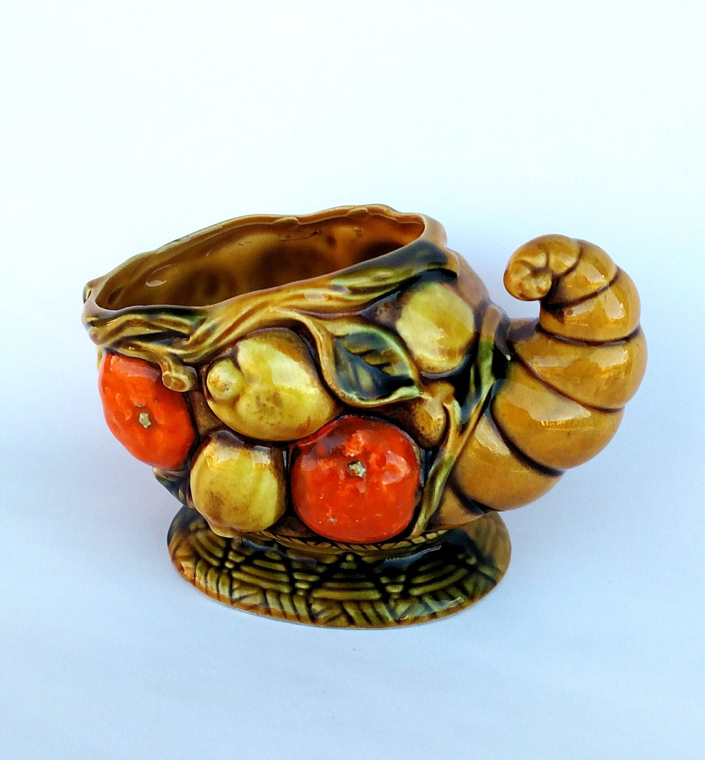 Vintage 1960 s Inarco Fruit Basket Cornucopia From The Orange Spice vintage-1960-s-inarco-fruit-basket-cornucopia-from-the-orange-spice