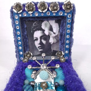 Billie Holiday Altar Shrine Box One of A Kind / Mixed Media Assemblage / Altar Box / Lady Sings The Blues image 4