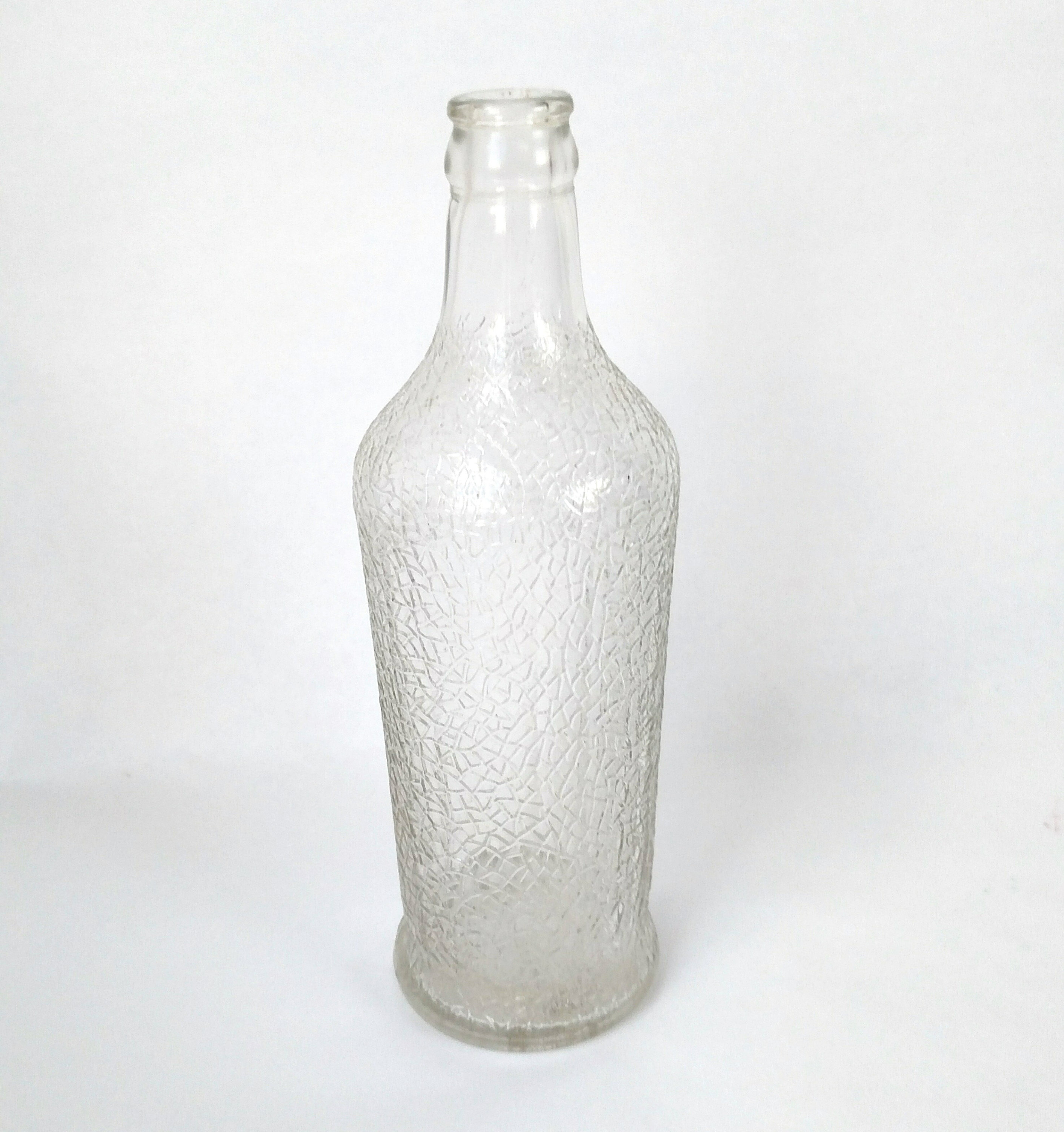 Vintage Heinz Ketchup Bottle with Embossed Icy Frost Design