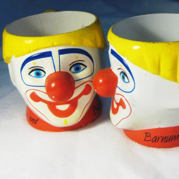 Vintage "Ringling Bros. and Barnum & Bailey Circus" Clown Cups (2)