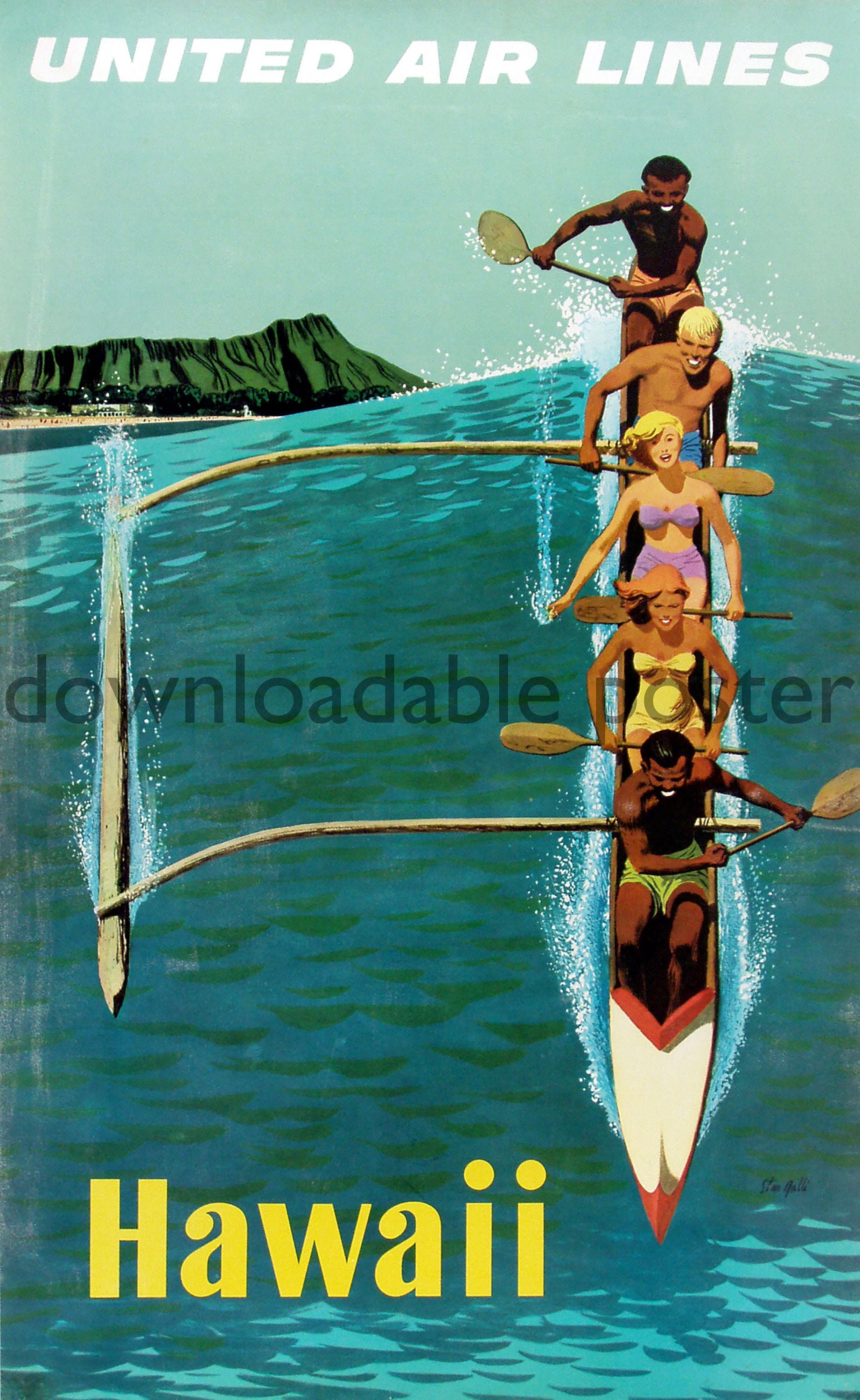 Hawaiian Airlines Poster - Etsy