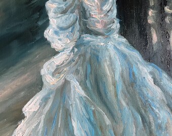 夢見る女性 油絵 - Etsy 日本