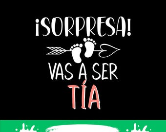 Isorpresa Vas A Ser Tia Baby Announcement png