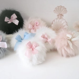 Plush Powder Puffs Vintage Style Puffs Handmade by NorwegianGal333