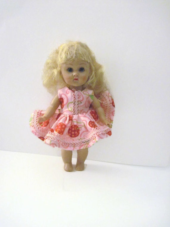 Vogue Ginny Doll Pink Dress Blonde Hair Vintage Etsy