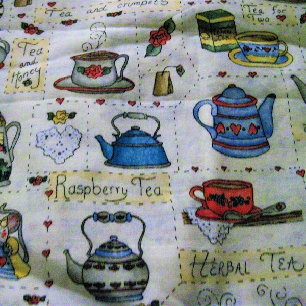 Teapot Fabric Etsy