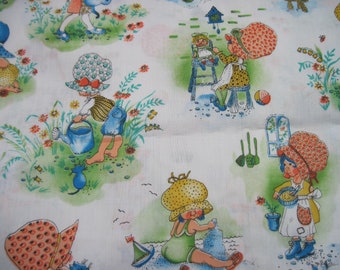 Holly Hobbie Vintage Fabric  1/2  YD