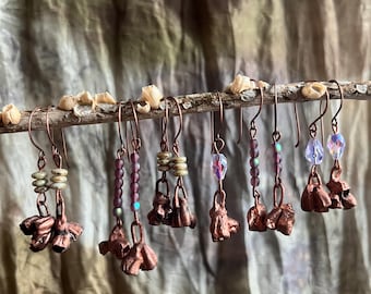 B A R N A C L E S copper dangle earrings