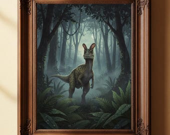 Dilophosaurus Paleoart print: Dinosaur wall art and posers (Digital Download)