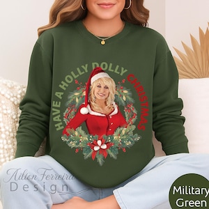 Have A Holly Dolly Christmas Shirt, Parton Cowgirl Christmas, Western Christmas Shirt, Most Wonderful Time Gift Shirt