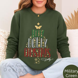 Jolly Dolly Christmas Tree Shirt, Dolly Parton Christmas Tree, Country Music Shirt, Cowgirl Christmas, Western Christmas Shirt.