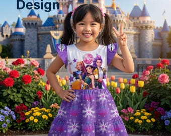 Custom KPop Demon Hunters Ruffle Dress, Custom Huntrix Birthday, Personalized Kpop Birthday Hunter Dress,Back To School,Gift for Huntrix fan