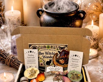 Witchy Mystery Box UK – Spiritual Gift Set, Pagan Ritual Supplies, Handmade Witchcraft Present