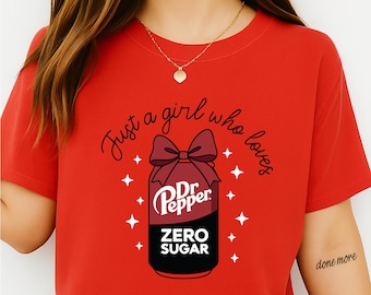 Dr Pepper Zero Sugar Can Design SVG PNG, Cute Soda Clipart, Dr Pepper PNG, Retro Soda Can, Retro Soda Can svg, red Bow drink, trendy design