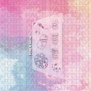K pop Style Pot noodles Face Painting Stencil Airbrush Stencil