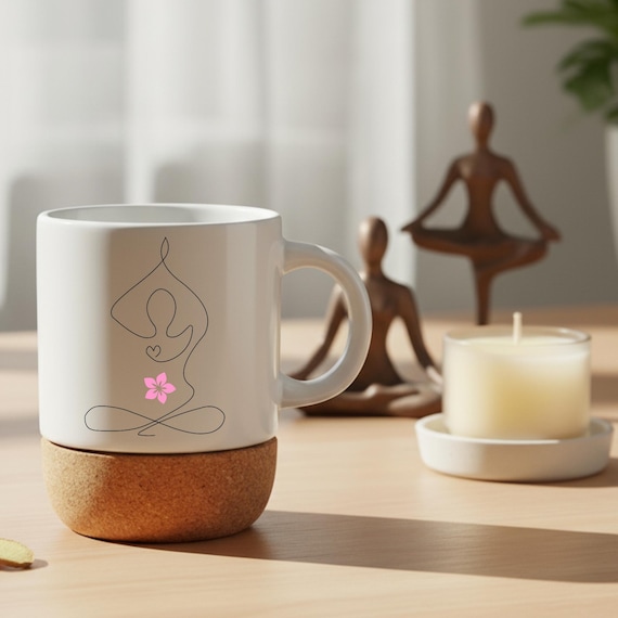 Tasse, Teetasse, Yoga, Yogatasse, Kaffeetasse, Geschenk, Weihnachtsgeschenk, Yogageschenk, Inhale, Exhale, Yogamotiv, Tasse to go