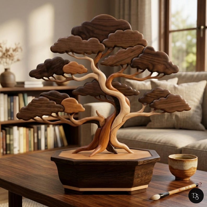 Bonsai Tree Intarsia Pattern PDF, Japanese Zen Plant Scroll Saw ...