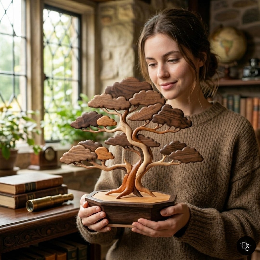 Bonsai Tree Intarsia Pattern PDF, Japanese Zen Plant Scroll Saw ...