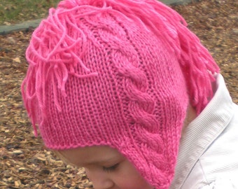Baby Mohawk Hat, Gladiatrix, Lipstick Pink, Toddler Hat