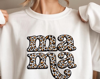 Leopard Mama Sweatshirt Mama Leopard Hoodie Gift for Mom