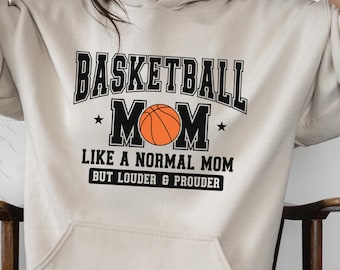 Basketball Mom Sweatshirt, Sports Mom Crewneck, Game Day Mom Gift