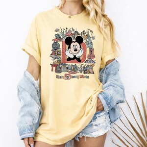 Comfort Colors® Walt Disney World Mickey Shirt Vintage Park Unisex Graphic Tee 画像 4