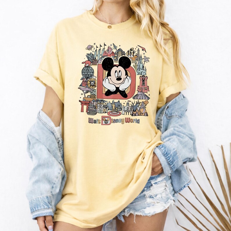 Comfort Colors® Walt Disney World Mickey Shirt Vintage Park Unisex Graphic Tee 画像 4