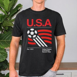 USA Soccer World Vintage Comfort Colors Shirt, USA Soccer Retro Shirt, United States Football Tee, US Soccer Gift bild 11