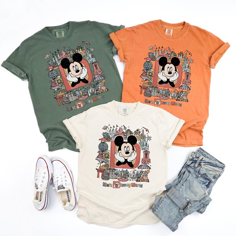 Comfort Colors® Walt Disney World Mickey Shirt Vintage Park Unisex Graphic Tee 画像 3