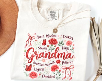 おばあちゃんシャツ、母の日ギフトTシャツ、コンフォートカラーズおばあちゃんTシャツ、おばあちゃんへのギフト、ナナシャツ（女性用）、おばあちゃんライフTシャツ