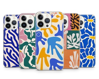 Abstract Art Phone Case Colorful Matisse Inspired Floral Pattern Cover for iPhone 17 16 15 14 13 12 11 XR Samsung S25 S24 S23 S22 Pixel 10 9