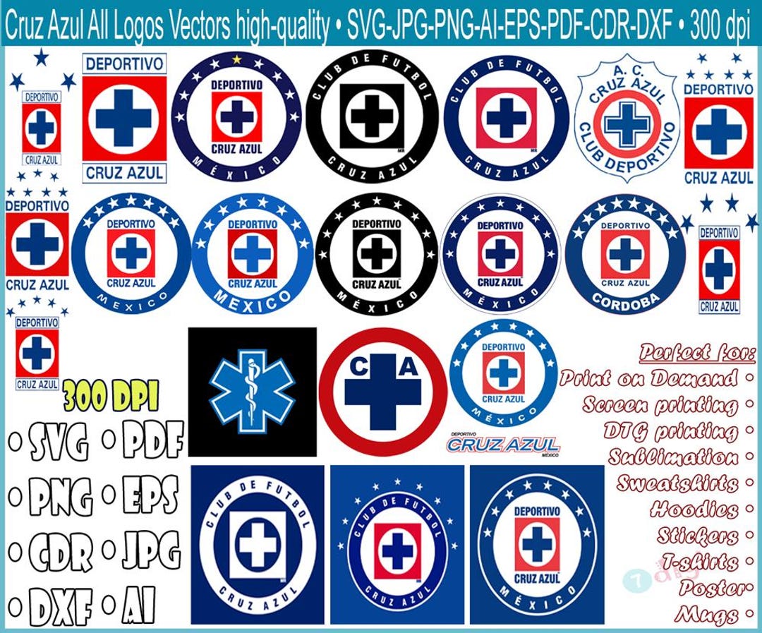 All Deportivo Cruz Azul Mexico Logos Svg-eps-pdf-png-jpg-ai-dxf-cdr ...