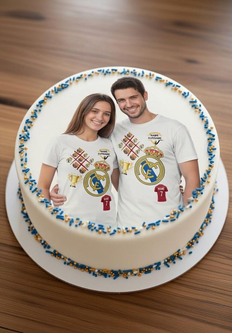 Décoration de mug personnalisée pour une fête | Real Madrid, Barcelone ou équipe de votre choix | Fichier PDF/PNG imprimable | Nom, numéro et âge personnalisés | Téléchargement numérique image 3