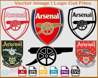 Logo d'Arsenal Londres (versions svg, eps, pdf, png, jpg et ai) : fichier vectoriel, fichiers de découpe